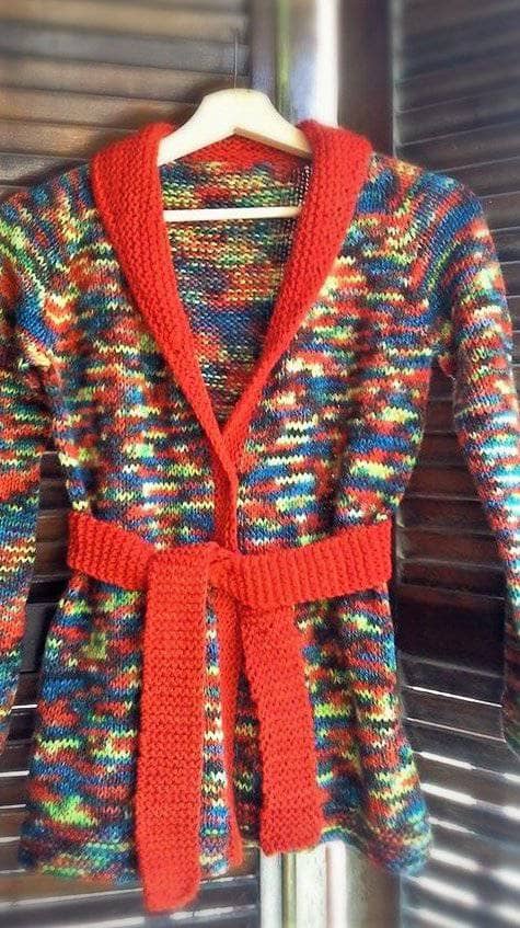 Twisted Cardigan Knit Pattern - view 2