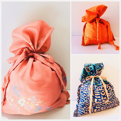 Upcycled Sari Fabric Gift Bag Sewing Pattern - view 2