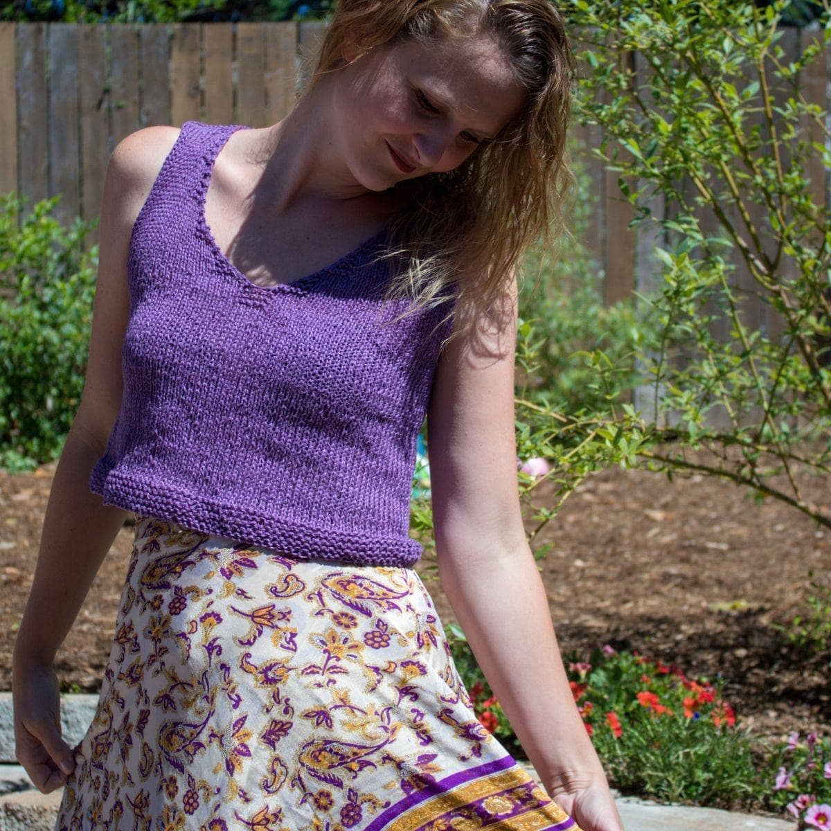 V Neck Crop Top Knitting Kit - view 2