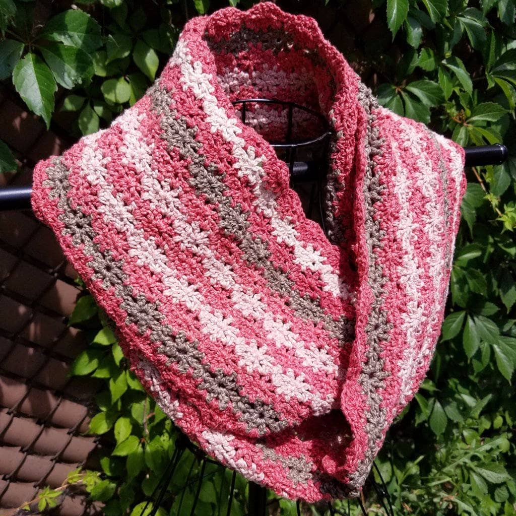 Vintage Rose Infinity Scarf Crochet Pattern