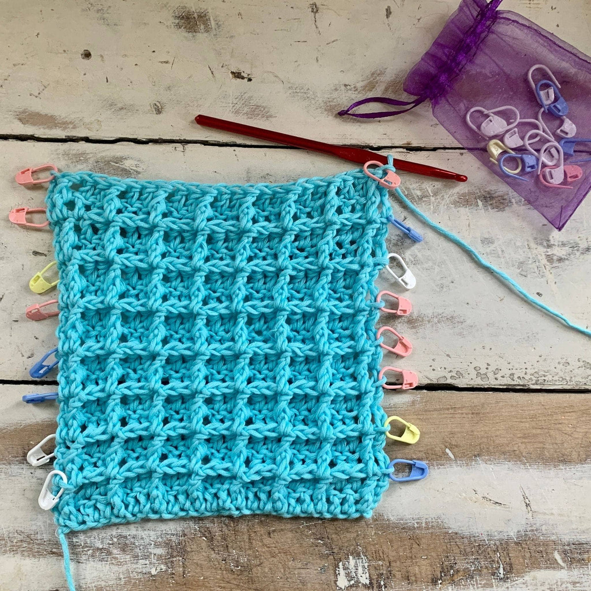 Waffle Stitch Washcloth Crochet Pattern - view 3