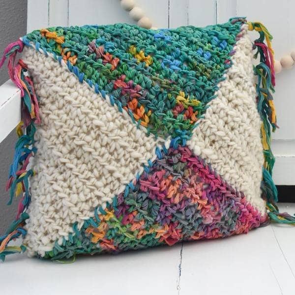 Watercolor Pillow Crochet Pattern - view 2