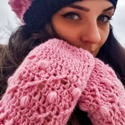 X's and O's Beanie and Mittens Crochet Pattern - view 2