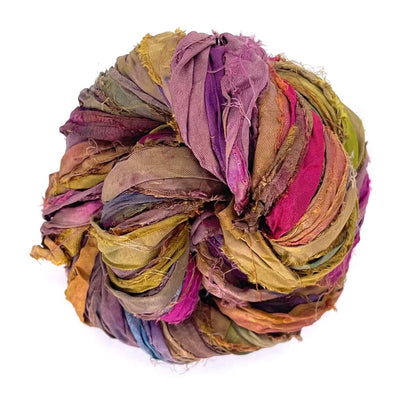 Artisan Recycled Sari Ribbon Yarn – Sari Treasures in Every Strand - view 26