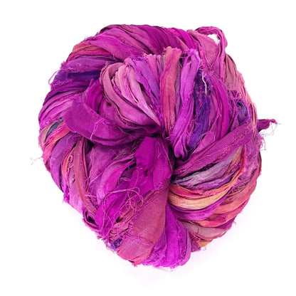 Artisan Recycled Sari Ribbon Yarn – Sari Treasures in Every Strand - view 27