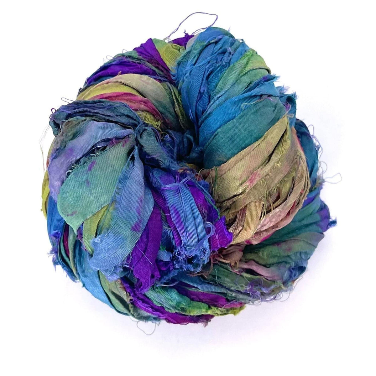 Artisan Recycled Sari Ribbon Yarn – Sari Treasures in Every Strand - view 28