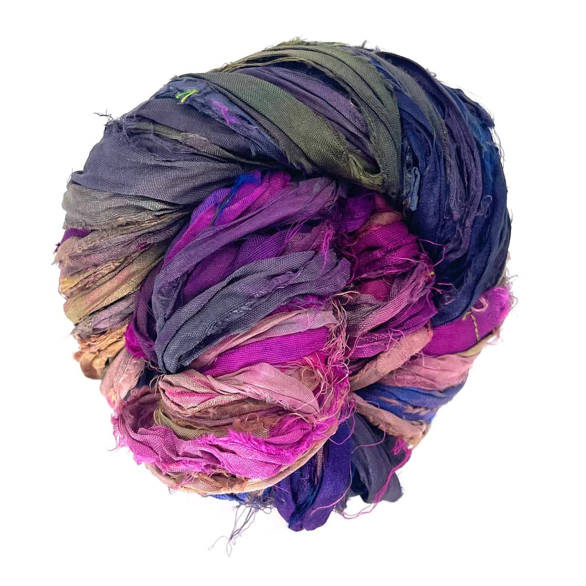 Artisan Recycled Sari Ribbon Yarn – Sari Treasures in Every Strand - view 29