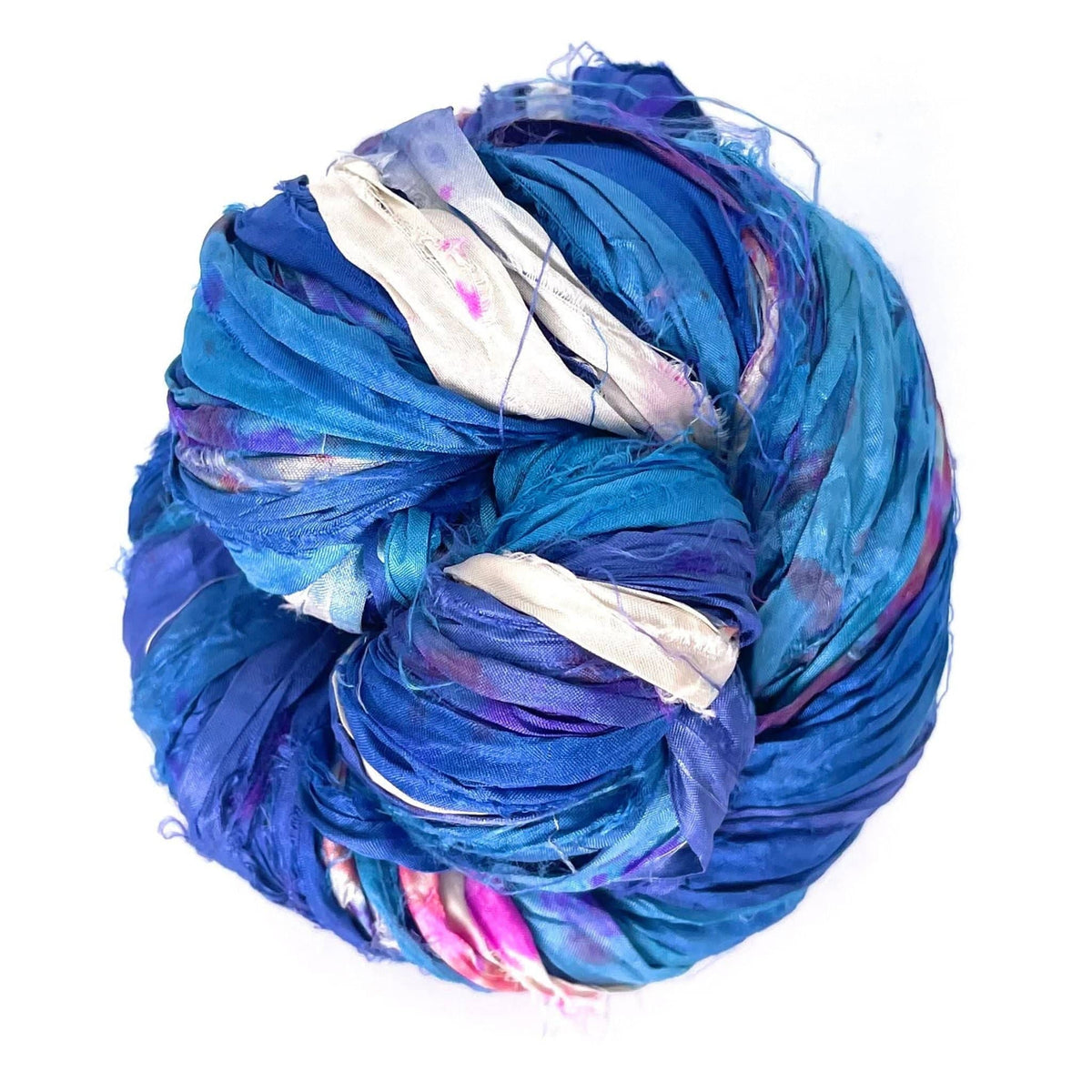 Artisan Recycled Sari Ribbon Yarn – Sari Treasures in Every Strand - view 36