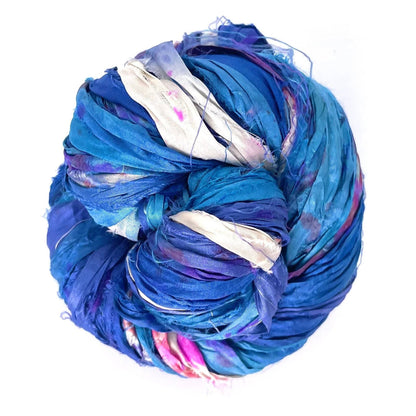 Artisan Recycled Sari Ribbon Yarn – Sari Treasures in Every Strand - view 36