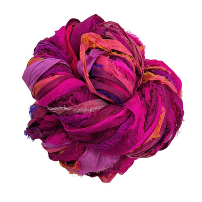 Artisan Recycled Sari Ribbon Yarn – Sari Treasures in Every Strand - view 38