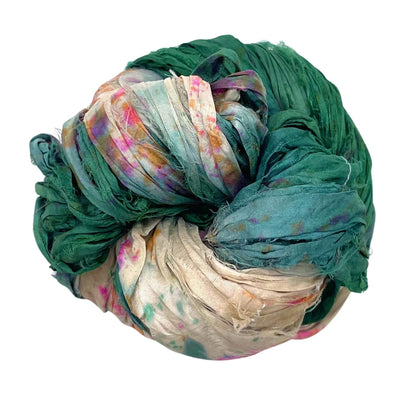 Artisan Recycled Sari Ribbon Yarn – Sari Treasures in Every Strand - view 47