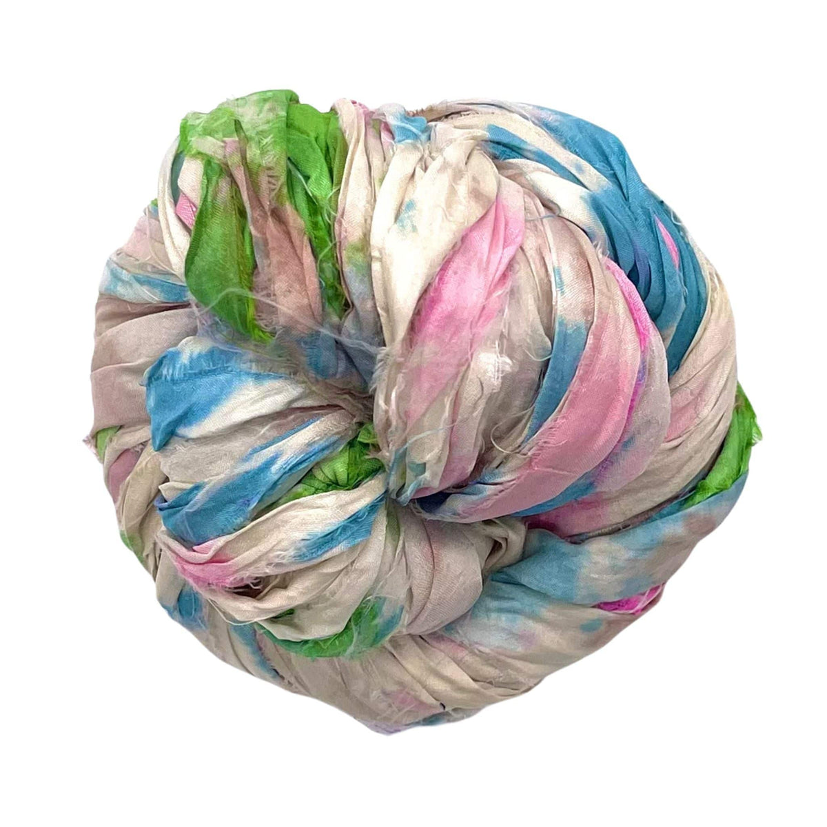 Artisan Recycled Sari Ribbon Yarn – Sari Treasures in Every Strand - view 48