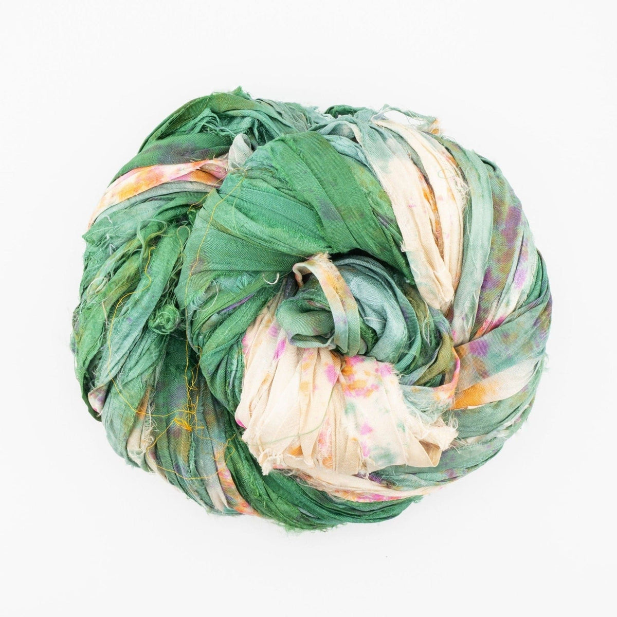 Artisan Recycled Sari Ribbon Yarn – Sari Treasures in Every Strand - view 53