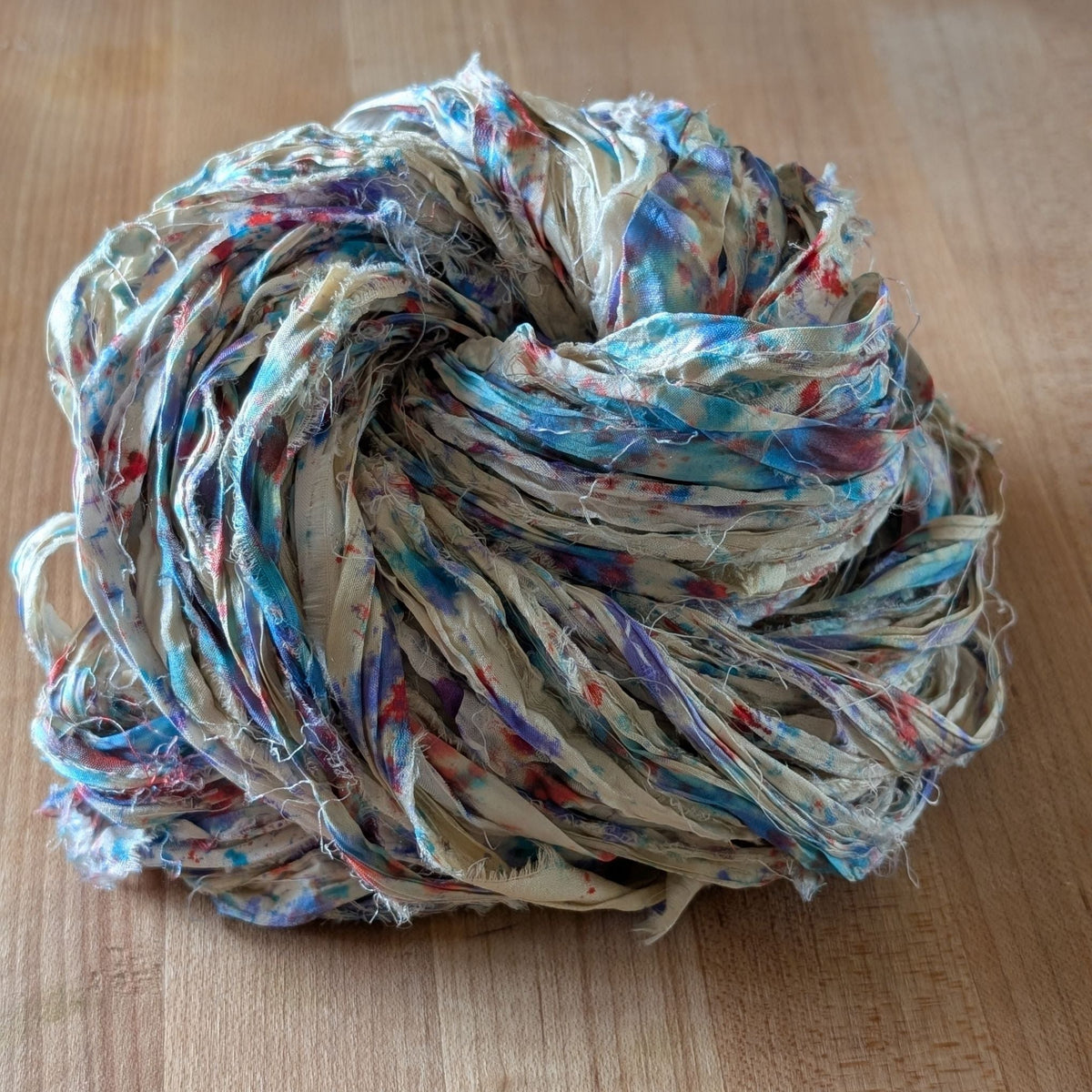 Artisan Recycled Sari Ribbon Yarn – Sari Treasures in Every Strand - view 60