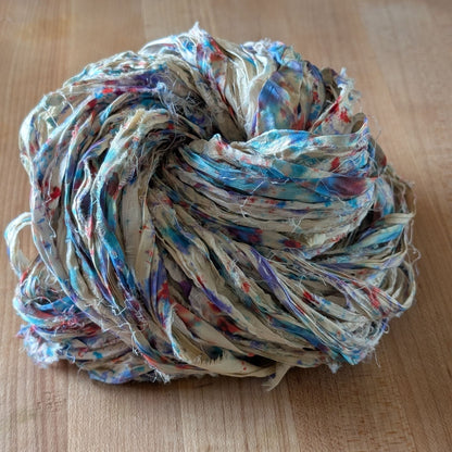 Artisan Recycled Sari Ribbon Yarn – Sari Treasures in Every Strand - view 60