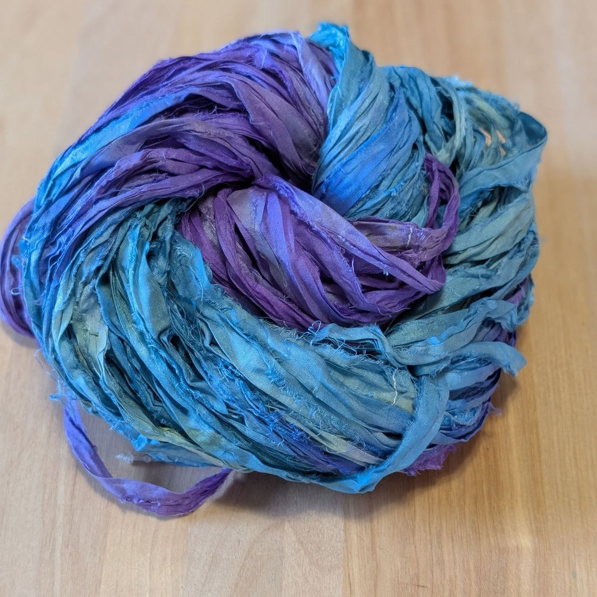Artisan Recycled Sari Ribbon Yarn – Sari Treasures in Every Strand - view 61