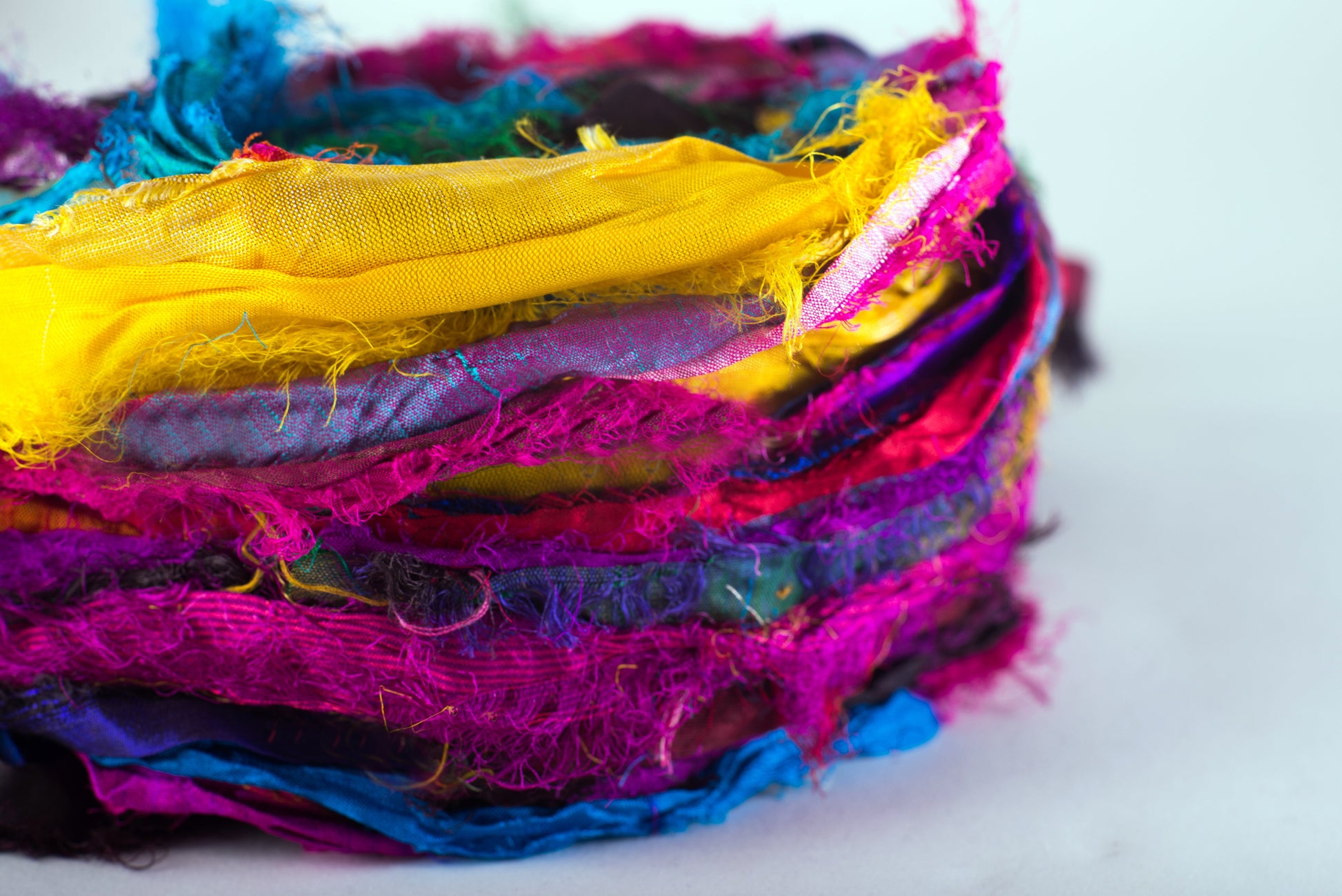 "Nicole's Favorite Ribbon" Recycled Sari Silk – Tibet Jewels - view 2
