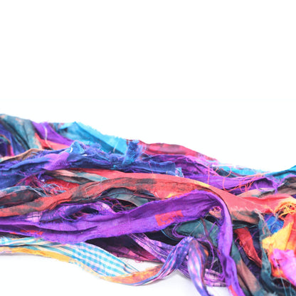 Tie Dyed Gems: Small Batch Sari Silk Ribbon Yarn - view 3