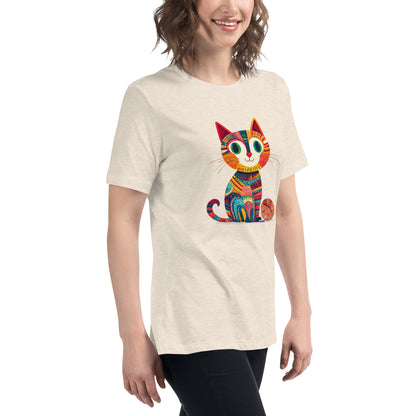 "Yarn Whiskers" Women's Relaxed Fit T-Shirt